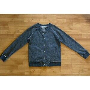 Gwynedds‎ Grey Metallic Jacket Bomber Sweatshirt -Size Large